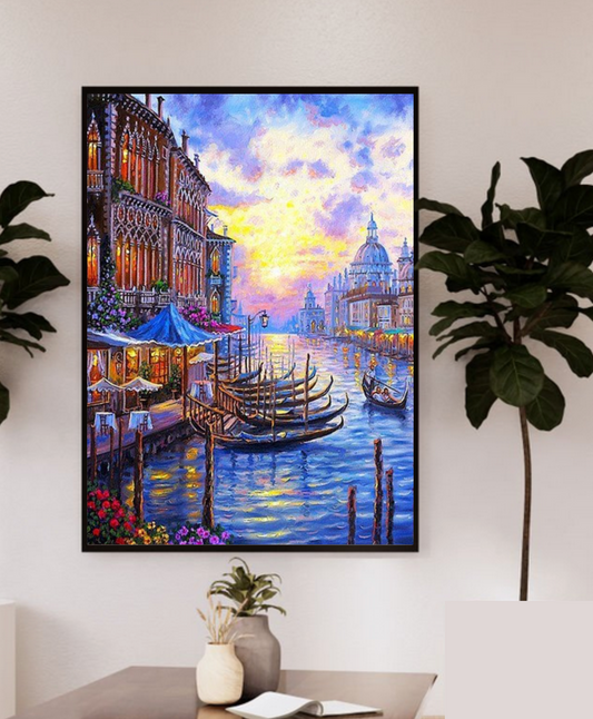Sonnenuntergang Venedig - Malen nach Zahlen